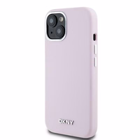 DKNY ümbris jaoks iPhone 15 6,1" DKHMP15SSMCHLP roosa HC Magsafe silicone w horizontal metal logo