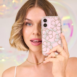 Case-Mate Floral Gems MagSafe ümbris seadmele iPhone 16 Plus, kuldne