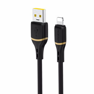 Dudao L25L 30W USB-A - Lightning Kaabel with Soft Silikoon Braid Lightning 1m - must