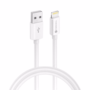 Kaabel USB A to Lightning Forcell F-Energy MFi 2,4A 12W 1 m C703 valge