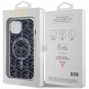 Guess IML GCube MagSafe case for iPhone 15 Plus / 14 Plus - black
