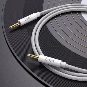 Kaabel AUX Jack 3,5 mm to Jack 3,5 mm Hoco 1 m UPA19 hõbedane