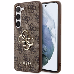 GUESS ümbris jaoks SAMSUNG S24 GUHCS24S4GMGBR (Leather 4G Metal Logo) brown
