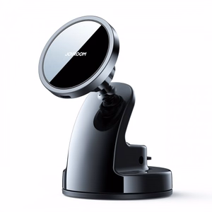 Autohoidik Joyroom JR-ZS240 must (juhtmevaba laadimine 15W) (magnetiline / kleepuv alus)