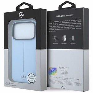 Mercedes Semi Wrap Iconic Line MagSafe nahast ümbris mudelitele iPhone 18 Pro Max / 17 Pro Max, sinine