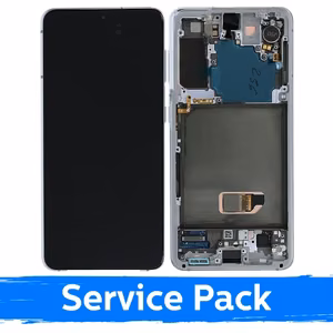 Samsung G991 S21 LCD-ekraaniga, raamiga / Phantom White / (Service Pack) + AKU KAASAS