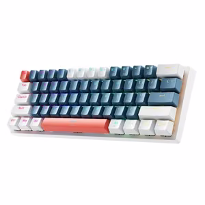 Machenike K500-B61 Juhtmega mehaaniline mänguklahvistik taustvalgustusega Blue Switch - sinine ja valge