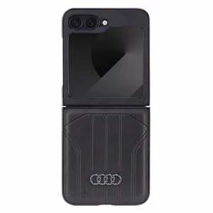 Audi Synthetic Leather MagSafe Ümbris jaoks Samsung Galaxy Z Flip 6 - must