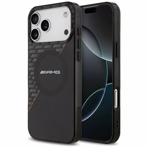 Mercedes AMG IML Double Layer Rhombs ümbris seadmele iPhone 18 Pro Max / 17 Pro Max, MagSafe-ühilduv – must ja punane