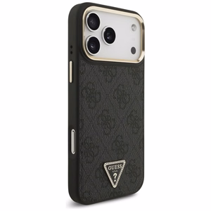Guess 4G Triangle Logo MagSafe Ümbris jaoks iPhone 17 Pro Max - Must and Kuldne