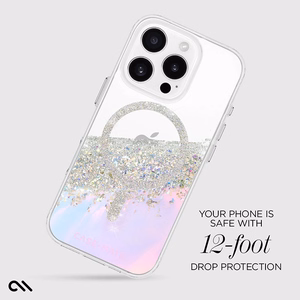 Case-Mate Karat Soap Bubble MagSafe ümbris seadmele iPhone 16 Pro, sillerdav