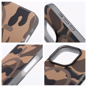Ümbris jaoks 16 Forcell F-Protect Levels Dual Layer 4D technology compatible with Magsafe Military Drop-Test desert camo