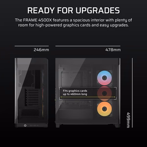 Corsair 4500X RS-R ARGB Tempered Glass Mid-Tower, Black Midi Tower