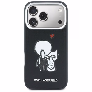 Karl Lagerfeld Karl & Choupette Back Logo MagSafe Ümbris for iPhone 17 Pro Max - must