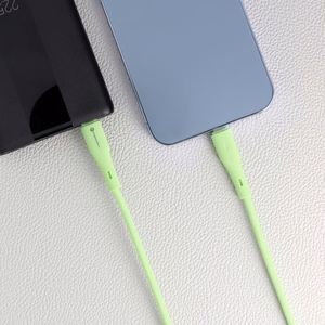 Kaabel USB C to Lightning Forcell F-Energy PD 3A 27W Silikoon 1 m C346 roheline