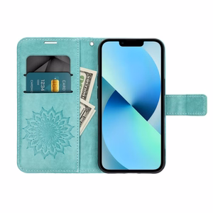 MEZZO Book ümbris jaoks IPHONE 17 mandala roheline