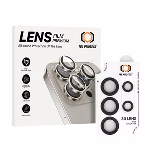 Tempered glass Tel Protect 3D Lens on camera jaoks Samsung Galaxy S25 Ultra must (lens 5 pieces)