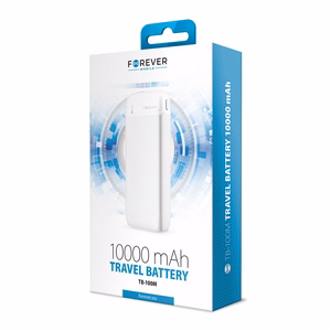 Forever elektripank TB-100M 10000 mAh valge