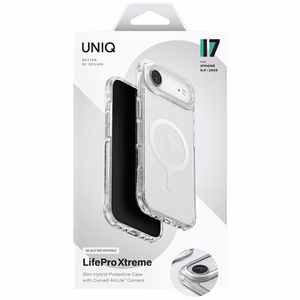 Uniq LifePro Xtreme Magclick Charging Ümbris jaoks iPhone 17 Air - Läbipaistev-Glitter