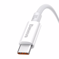 Baseus cable Superior USB - USB-C 1,0m moon valge 100W P10320102214-01