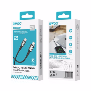 BWOO Braided Cable USB-C - Lightning 3m 30W must