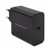 Qoltec 52379 Super Quick PD Charger | 1xUSB-C | 65W | 5-20V | 3-3.25A | must