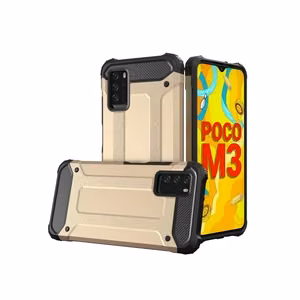 Hübriidarmor ümbris Karm vastupidavad katted Xiaomi Redmi Note 10 5G / Poco M3 Pro kuldne