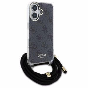 Guess Crossbody Cord 4G Print Ümbris with Lanyard jaoks iPhone 16 Pro - must