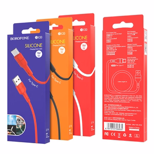 USB kaabel Borofone BX30 Type-C 1.0m silicone valge