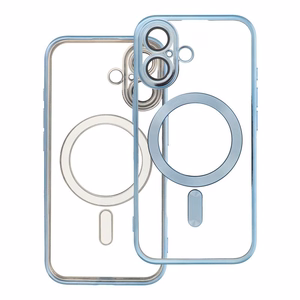 Case for iPhone 16 Electro Mag Cover compatible with MagSafe blue