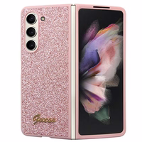 Guess Glitter Script ümbris jaoks Samsung Galaxy Z Fold 5 - roosa