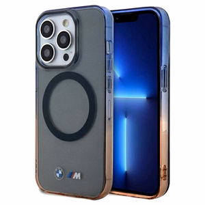 BMW Gradient Bumper MagSafe чехол для iPhone 15 Pro Max - серый