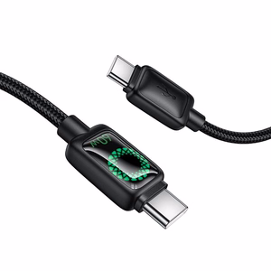 Kaabel koos LCD USB C to USB C Hoco 3A 60W 1,2 m U146 must
