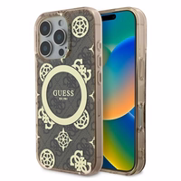 Guess IML Peony jaoks 4G Background MagSafe Ümbris jaoks iPhone 16 Pro Max - Brown