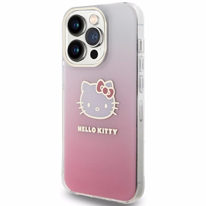 Hello Kitty IML Gradient Electrop Kitty Head ümbris jaoks iPhone 14 Pro - roosa