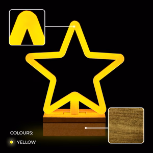 Neon Wood alus LED STAR soojavalge FLNW04 Forever Light