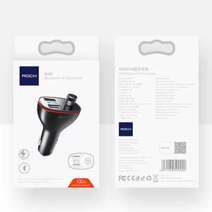 Rock Transmiter FM B300 MP3, Bluetooth - 2xUSB - black