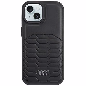 Audi Synthetic Leather Ümbris with MagSafe jaoks iPhone 15 Plus / 14 Plus - must