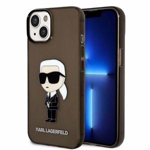 Чехол Karl Lagerfeld Ikonik Karl для iPhone 14 Plus — чёрный