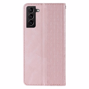 Magnet rihmaga ümbris Samsung Galaxy S22 + (S22 Plus) ümbris rahakott + Mini Lanyard ripats roosa
