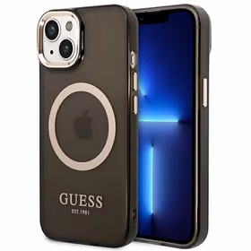 Guess GUHMP14SHTCMK iPhone 14 6.1" must/must hard ümbris kuldne Outline Translucent MagSafe
