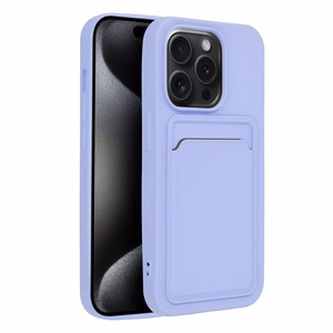 Ümbris jaoks iPhone 15 PRO Card Ümbris lilla