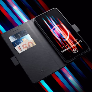 3mk Wallet Ümbris jaoks Samsung Galaxy S24 FE - must