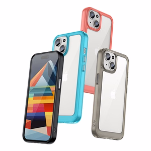 iPhone 15 Plus Outer Space reinforced ümbris with a flexible frame - punane