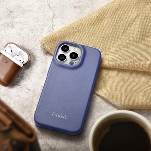 iCarer CE Premium Leather Folio Case iPhone 14 Pro Max Magnetic Flip Leather Folio Case MagSafe Light Purple (WMI14220716-LP)