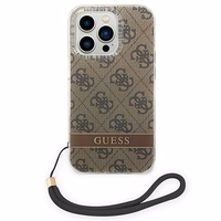 Guess GUOHCP14XH4STW iPhone 14 Pro Max 6.7 "brown / brown hardcase 4G Print Strap