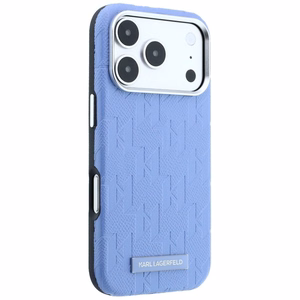 KARL LAGERFELD ümbris mudelile IPHONE 18 Pro/17 Pro ühildub MagSafe'iga (Mono Resin Logo) (värv: helesinine)