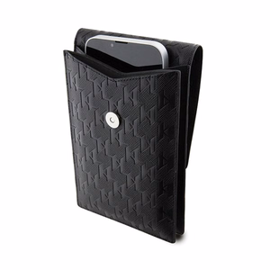 Karl Lagerfeld Saffiano Monogram Ikonik õlakott nutitelefonile, must