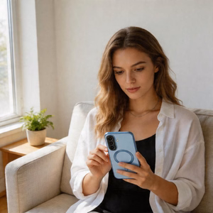 Tech-Protect MagFlex MagSafe ümbris Samsung Galaxy A57 5G jaoks - läbipaistev sinine