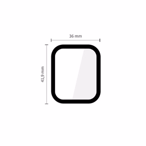 Защитное стекло Tech-Protect Glass Flex+ 2 шт. для Apple Watch 44mm - чёрное